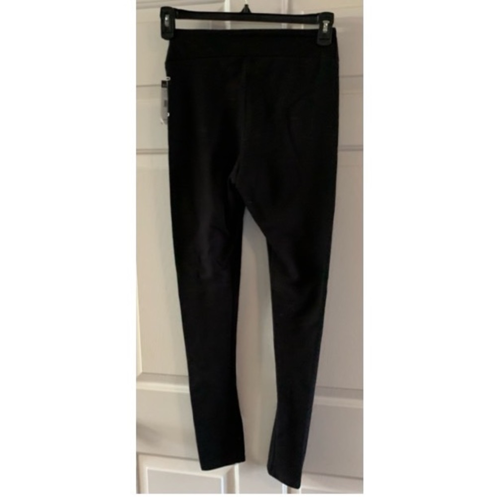 🦋 BEBE Black Leggings Silver Logo NWT M - Picture 6 of 6